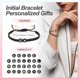 thumbnail image 2 of Pulsera Inicial Ajustable de Uxcell Letra del Alfabeto D Pulsera de Cuerda Negra Trenzada Pulsera Inicial para Parejas, 2 of 6