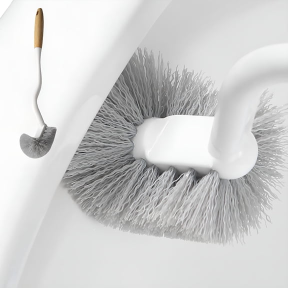 ACDANC Bathroom Toilet Bowl Brush and Holder┃ Curved Design Toilet Brush for Deep Cleaning Under Rim┃ Best Toilet Brush Set┃ Easy Handy Compact Toilet Bowl Cleaner Brush for Bathroom