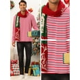 thumbnail image 4 of Unique Bargains Men's Striped T-Shirt Crew Neck Long Sleeves Pullover Tee Tops S Red White, 4 of 6