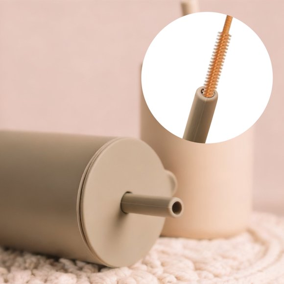 Hearth & Gear Brosse en Silicone pour Gobelet avec Poignée Ergonomique et Tige Flexible pour Nettoyage en Profondeur Bouteilles Étroites Gobelets et Vaisselle de Boisson Récurage Efficace Polisseuse pour Bijoux Cape Cod Brosse à Récurer Longue en Métal