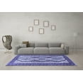 thumbnail image 3 of Ahgly Company Indoor Square Persian Blue Traditional Area Rugs, 5' Square, 3 of 4