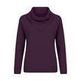 thumbnail image 5 of Yigetop Chandail à Col Roulé pour Femmes, Chandail à Col Roulé Surdimensionné pour Femmes, Mode Automne Hiver, Chandail à Manches Longues Tendance, Chandails d'Hiver pour Femmes, Violet 4TG, 5 of 5