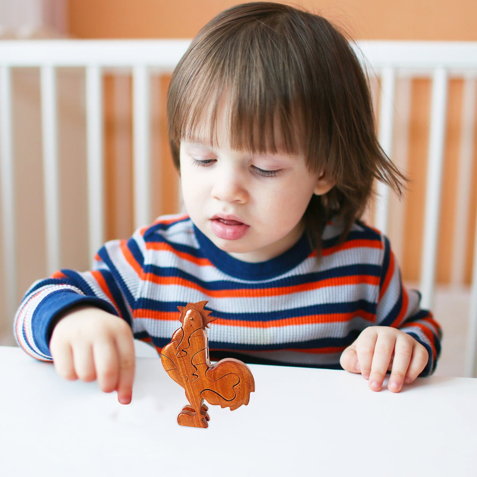 Yyeselk AnimalWooden Puzzle ToysIntelligence Game for Kids Wood Block