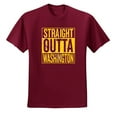 thumbnail image 2 of Straight Outta Washington was Fan | Fantasy Football | Mens Sports Graphic T-Shirt, Maroon, Small, 2 of 4