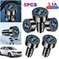 thumbnail image 1 of Cargador coche con pantalla digital Blu-Ray 4 en 1 cargador coche a (carga rápida 3USB+1C), 1 of 6