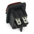 thumbnail image 6 of New Red Rectangle Illuminated On-Off Waterproof Rocker Switch 20A DPST IP67, 6 of 8