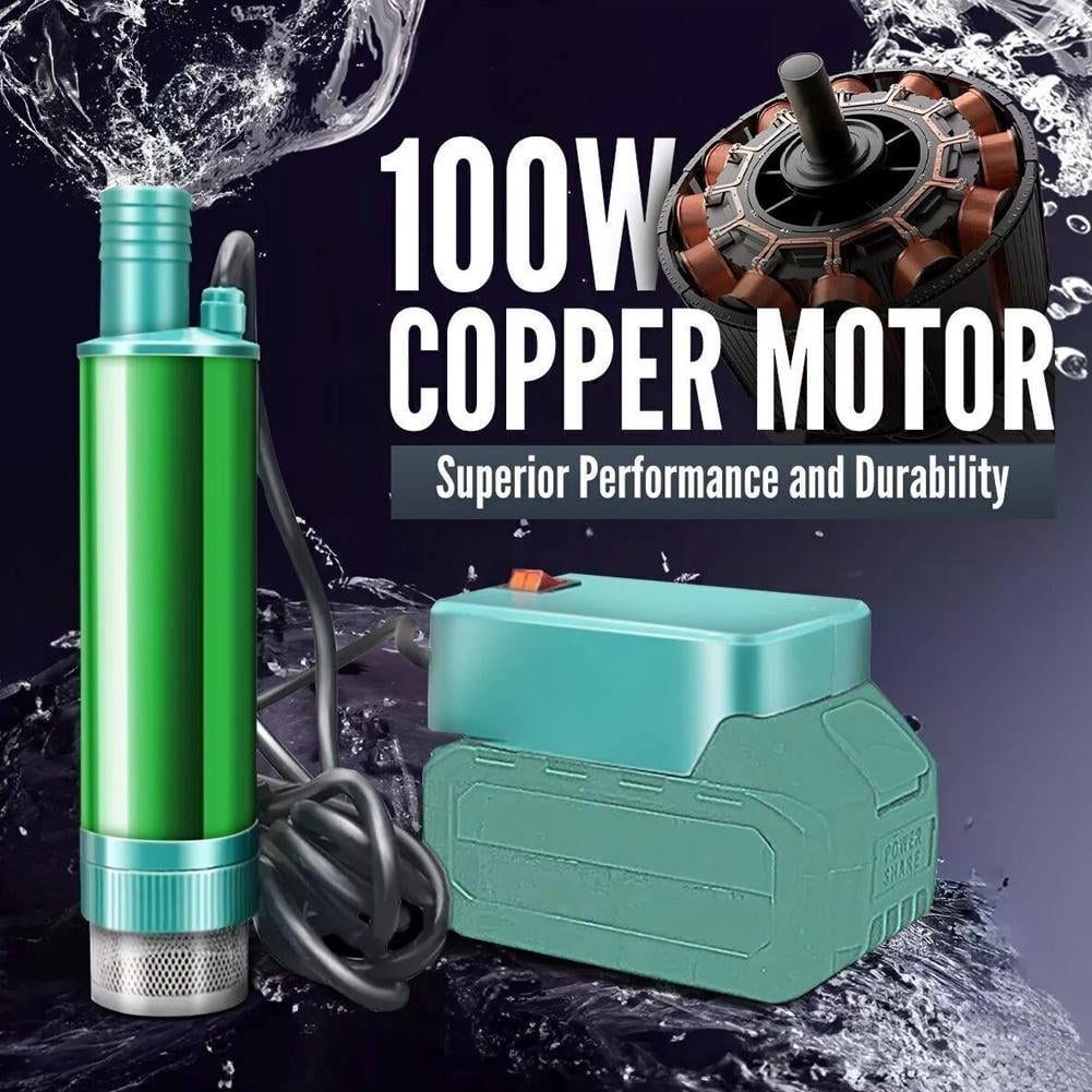 KRONDO 400 GPH 2 in 1 Small Submersible Pump for 18V Li-Ion Battery,20V Portable Fluid Pump with 16ft Cable,Water 60L/Min, Max Lift 10ft, 80W Transfer Pump for Garden, Home, Farm, Ranch
