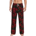 thumbnail image 2 of Picia Rose Mens Soft Woven Cotton Elastic Waistband Sleep Pajama Pant Lounge Sleep Pant With Pockets And Drawstring-Large, 2 of 9