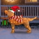 thumbnail image 4 of Adornos De Figuras De Perros Perros brillantes de invierno con adornos de sombrero de Navidad Adornos LED para fiestas al aire libre (G), 4 of 8