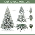thumbnail image 4 of Abble Premium Pre-Lit LED Snow Flocked Artificial Christmas Tree, 4 of 8