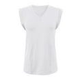 thumbnail image 5 of TYGHBN Women Summer Top Basic Tee Shirts Casual Tank Loose Fit Cap Sleeve Tops Was Out Long Sleeve Women Technical Pants Short Sleeve Sports Shirts Workout Loose Tops Women and Shirts Women Womens, 5 of 5