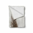 thumbnail image 2 of Rustic Soft Flannel Fleece Throw Blanket, Row of Large and Bare Beech Trees in Snow Covered Winter Frozen Photography Art, Cozy Plush for Indoor and Outdoor Use, 50" x 60", White Brown, by Ambesonne, 2 of 6