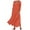 Orange, variant on FAFWYP Women's Casual Flowy Long Maxi Dress Solid Color 3/4 Sleeve Round Neck Cotton Linen Swing Dress Summer Beach Sundresses Cover Ups with Pockets
