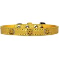 thumbnail image 1 of Happy Face Widget Croc Dog Collar Yellow Size 14, 1 of 1