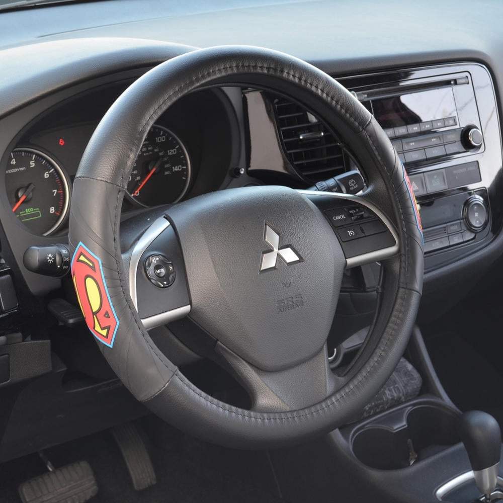 Superman Car Steering Wheel Cover - Comfort Grip Superhero Car Accessories, Universal Fit for Steering Wheels Between 14.5"-15.5"