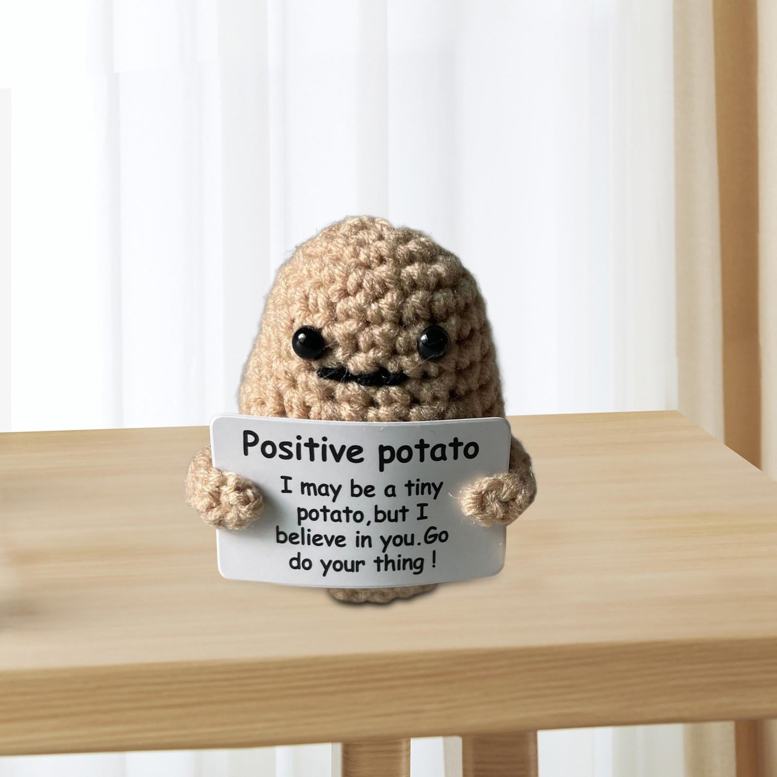 Positive Potatoes Knitting Potato Inspired Toy- Tiny Doll-Funny Christams  Gift- 