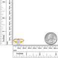 thumbnail image 6 of Gem Stone King 18K Yellow Gold Plated Silver White Moissanite and Yellow Sapphire Engagement Ring for Women | 2.82 Cttw | Oval 9X7MM | Gemstone Birthstone | Size 9, 6 of 7