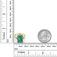 thumbnail image 4 of Gem Stone King 10.00 Ct Emerald Cut Green Malachite 18K Yellow Gold Plated Silver Ring, 4 of 6