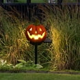 thumbnail image 4 of TOOPTY Solar Powered Halloween Pathway Lights, Black Jack O Lantern Stake Lights for Outdoor Yard Decor, Front Porch and Garden Display,Orange, 4 of 6
