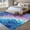 Blue, variant on Area Rug for Living Room, Ombre Blue Non-Slip Indoor Large Carpet for Bedroom/Dining Room, Gradient Abstract Fluid Art Washable Low-Profile Rectangle Floor Runner Rugs - 6 x 9 Ft