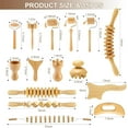thumbnail image 2 of 15 Pcs Wood Therapy Massage Tools Set Maderoterapia Kit Therapy Tools for Body Muscle Pain Relief Wooden Body Face Sculpting Tools Wood Roller Massager, Fascia Massage, 2 of 7