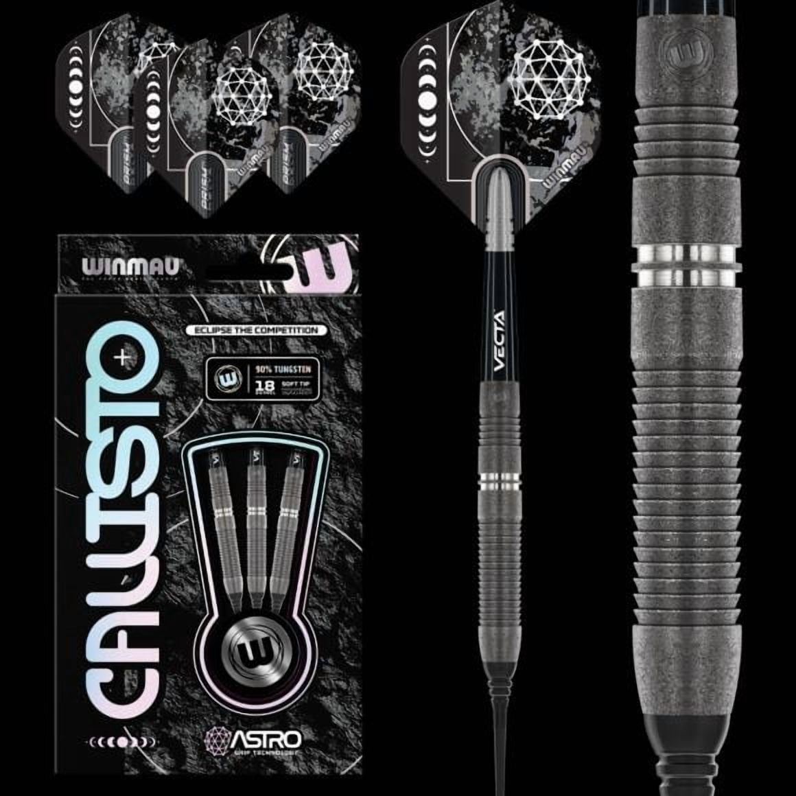 bottelsen gt black steal 90% tungsten soft tip dart, 18 gram