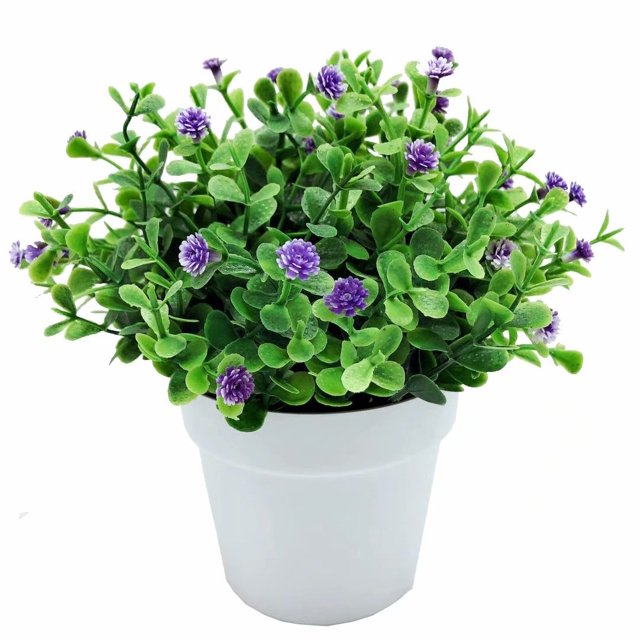 Plantas artificiales Flores artificiales Simulación Orquídea Eucalipto Plantas en macetas Plantas verdes Decoración del hogar Decoraciones de ventanas Pequeñas plantas en macetas (púrpura) 1 Sailing Electrónica