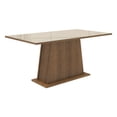 thumbnail image 2 of Mesa de Comedor Madesa Rectangular Tapa de Cristal 5364 Marrón/Crema, 2 of 6