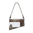 thumbnail image 5 of Triangular Geometric Under Arm Hobo Bag - PU Vegan leather - Leopard, 5 of 7