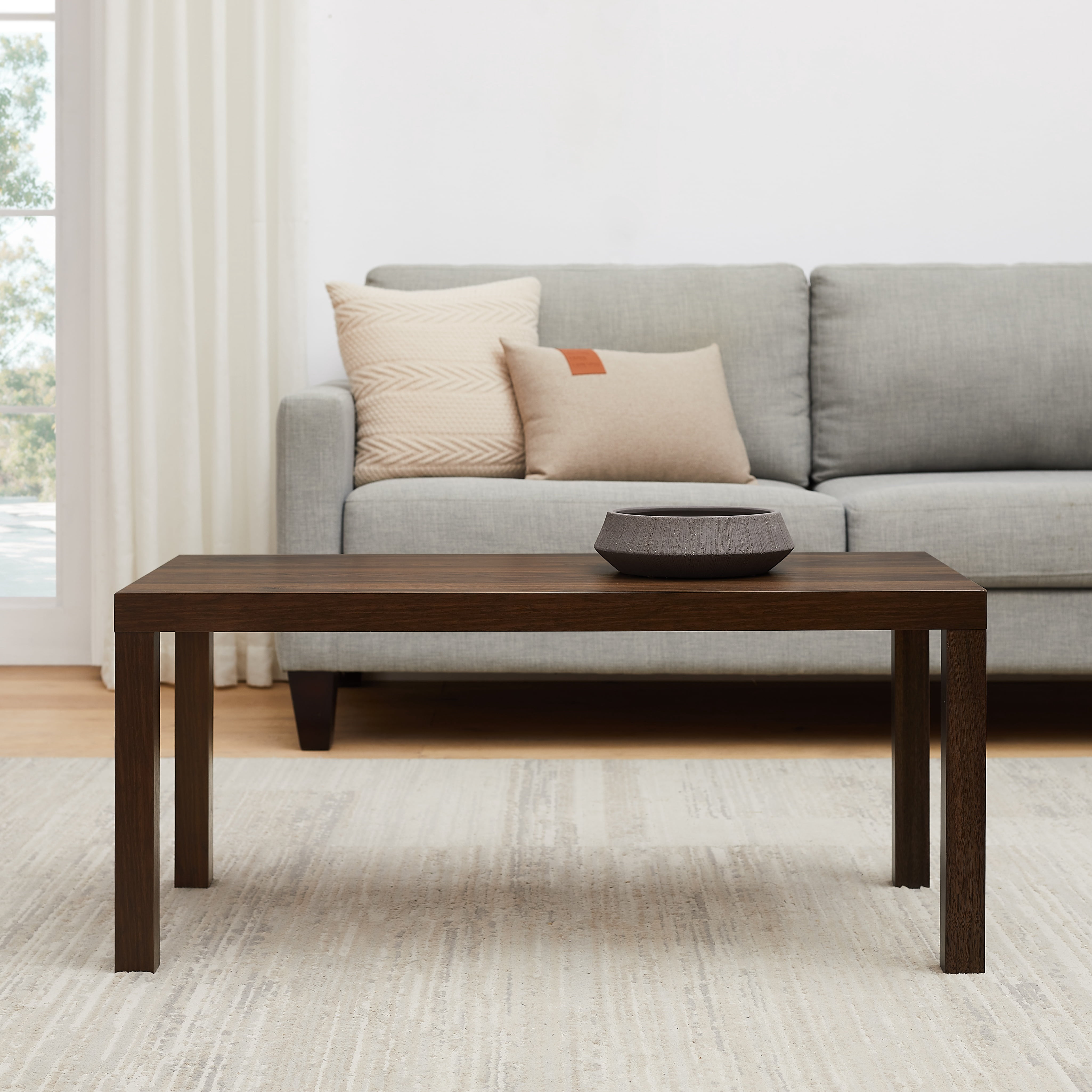 ainstays Parsons Coffee Table, Walnut