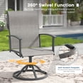 thumbnail image 4 of VOXBIN Outdoor Dining Chairs Set of 2, All Weather Patio Swivel Chairs with Metal Rocking Frame for Lawn Garden Backyard Deck,Grey, 4 of 6