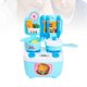thumbnail image 4 of Pretend Kitchenware Cooking Play Set for Children Kids with Blue Tableware, 4 of 5