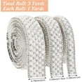 thumbnail image 4 of Pearl Stickers 3 Rolls Rhinestone Ribbon for DIY Items Wedding Birthday Party Crafts Decoration(3 Size）, 4 of 5