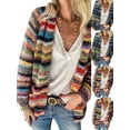 thumbnail image 4 of SpringTTC Women's Fair Isle Print Long Sleeve Sweater Casual Cardigan, 4 of 4