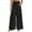 A-Black264, variant on Women's Drawstring Waist Pants Lace Insert Casual Summer Wide Leg Trousers