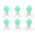 thumbnail image 1 of Squid Umbrella Hook, Strong Bearing Capacity Portable Exquisite Simple Operation Stainless Steel Squid Hook  For Sea Fishing Emerald Green,Light White, 1 of 8
