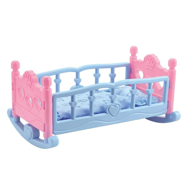 NEW Rocking Cradle Crib Bedding Set Baby Doll Furniture Toys For