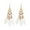 White, variant on HUANLEDASH 1 Pair Hook Earrings Ethnic Style Water-drop Pendant Beaded Personality Eye-catching Decoration Hypoallergenic Artificial Feather Vintage Dangle Earrings Jewelry Accessory