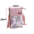 thumbnail image 2 of Small Canvas Cell Phone Purse Wallet Handmade Cute Cross Body Phone Purse, 2 of 5