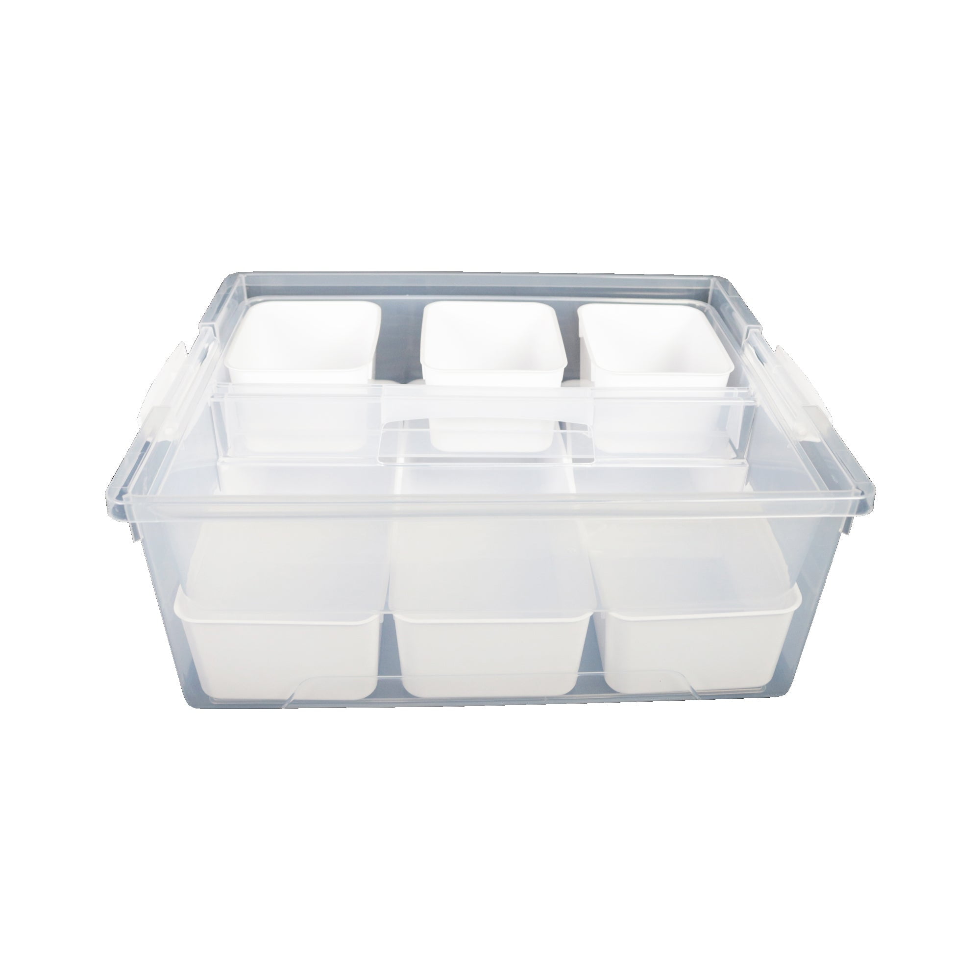 Everything Mary 7-Piece Clear Plastic Craft and Hobby Storage Container for Craft Tools