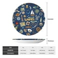 thumbnail image 2 of Yiaed Marine Nautical Print Bone China Decorative Plate Ceramic Dinner Plates Art Crafts with Display Stand-, 2 of 6