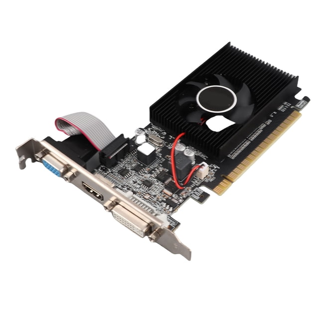 Tarjeta Gráfica De Juego, GT210 1G DDR3 589MHz Frecuencia De Núcleo Tarjeta Gráfica GPU Soporte VGA DVI Para Computadora