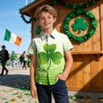 thumbnail image 5 of hengsof Children's Printed Fun Short Sleeve Button Down Shirt Children's Fashion Party Shirt 2-15 Years, 5 of 7