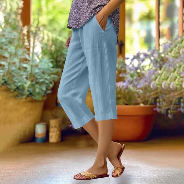 MKLEKYY Pantalones Cortos de Mezclilla para Mujer, Elegantes Pantalones Cortos Estampados, Sueltos, de Un Cuarto