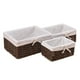thumbnail image 4 of 3 cestas tejidas para almacenamiento, caja para cosméticos, cestas para servir alimentos, organizador de cocina B, 4 of 9