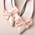 thumbnail image 4 of 2 Pcs DIY Crafts Charms Elegant Pearl Shoe Clips Shoe Decoration Shoes Buckle Bowknot WHITE, 4 of 8