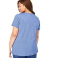 thumbnail image 3 of Woman Within Plus Size Eyelet Bib Henley Tee, 3 of 5
