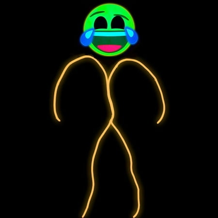 Light Up Laughing Emoji Stick Figure Costume