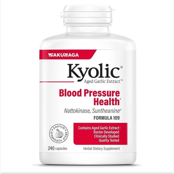 Kyolic Aged Garlic Extractâ„¢, Blood Pressure Health, Formula 109, 240 Capsules