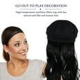 thumbnail image 5 of Pretyzoom hat with wig women Women Hair Wig Black High Temperature Wire 1Pcs Confidence Booster for Carnival, 5 of 5